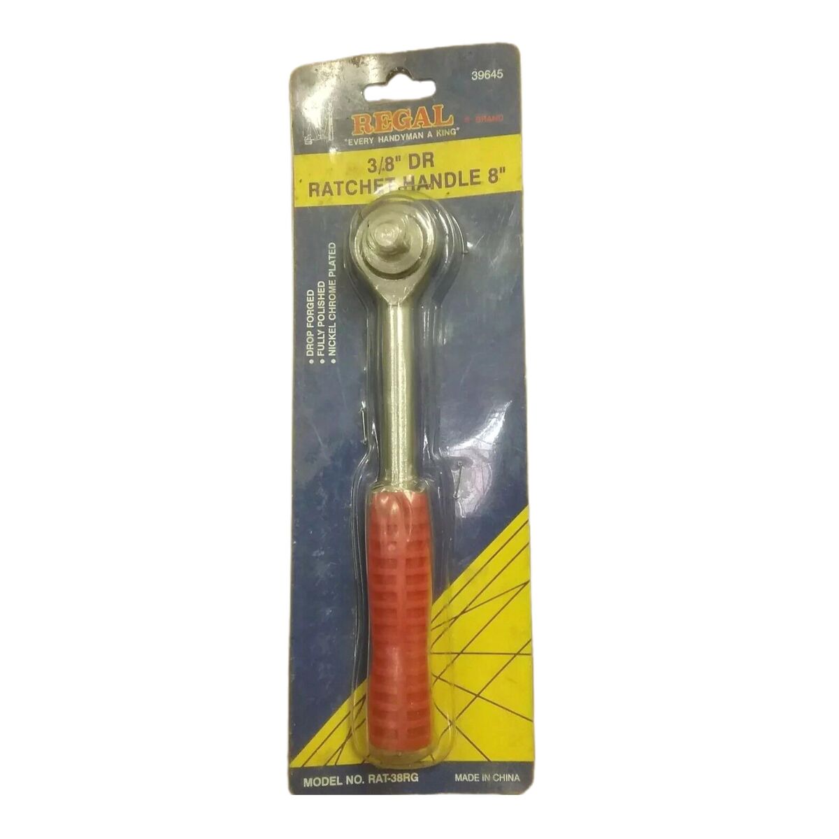 Regal Tools Drive Ratchet Handle Silver and Red 3/8inch REGAL TOOLS